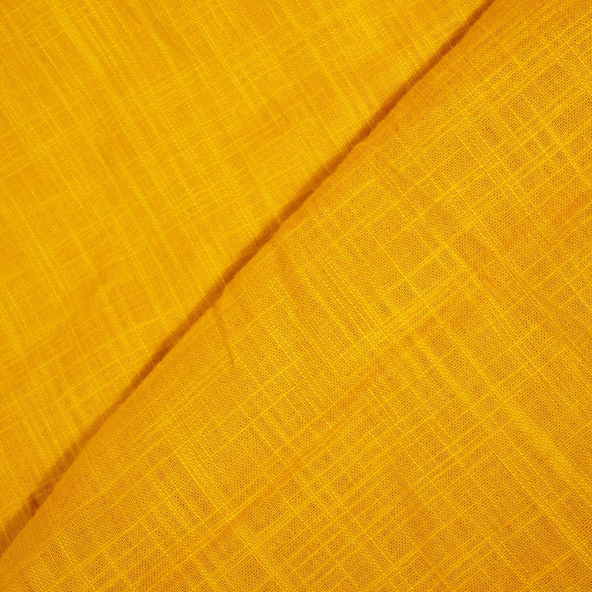 Mustard Yellow Solid Fabric Cotton Linen Slub SH-17232