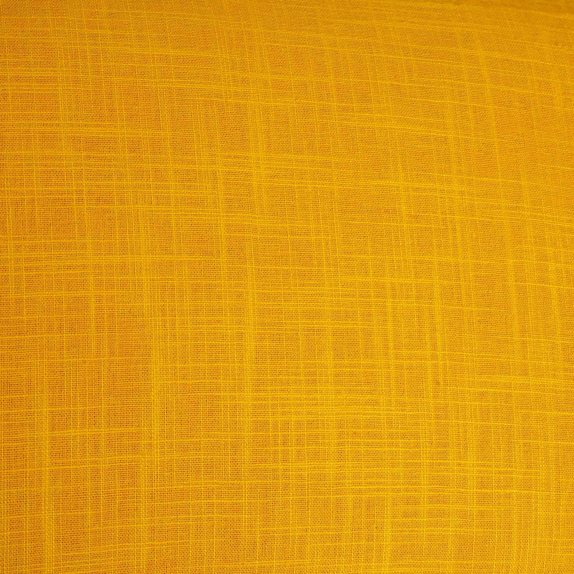 Mustard Yellow Solid Fabric Cotton Linen Slub SH-17232