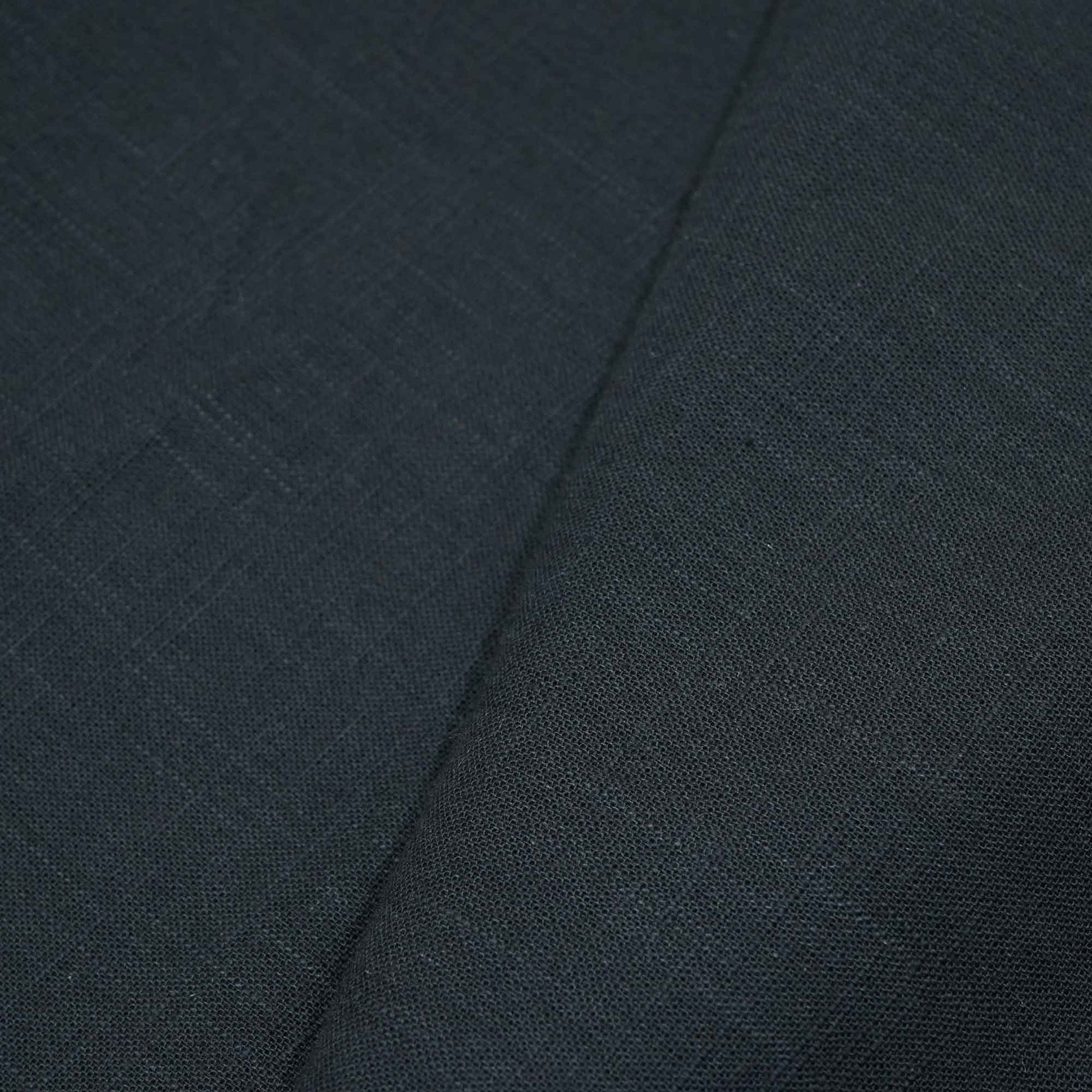 Dark Grey Solid Fabric Cotton Linen Slub SH-17237