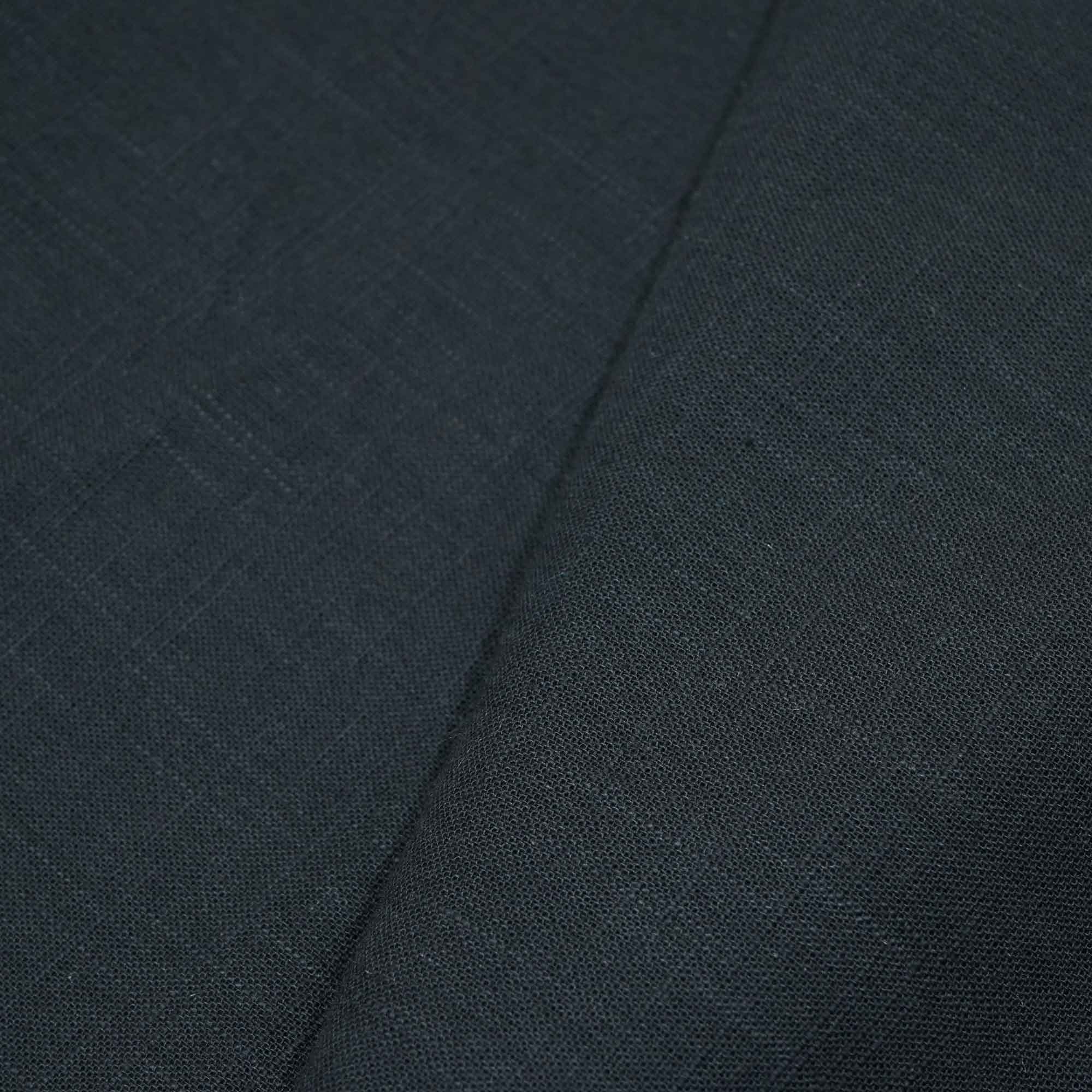 Dark Grey Solid Fabric Cotton Linen Slub SH-17237