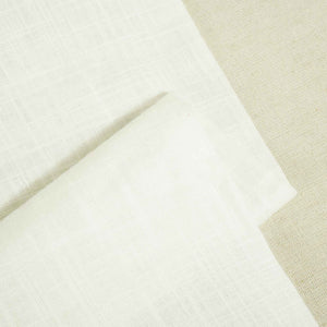 White Solid Fabric Cotton Linen Slub SH-17239