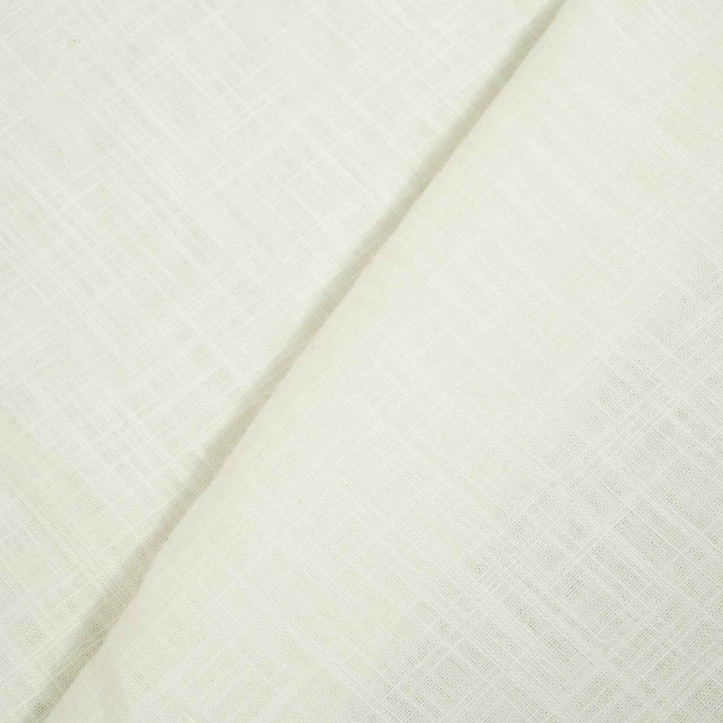 White Solid Fabric Cotton Linen Slub SH-17239