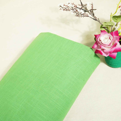 Light Green Solid Fabric Cotton Linen Slub SH-17244