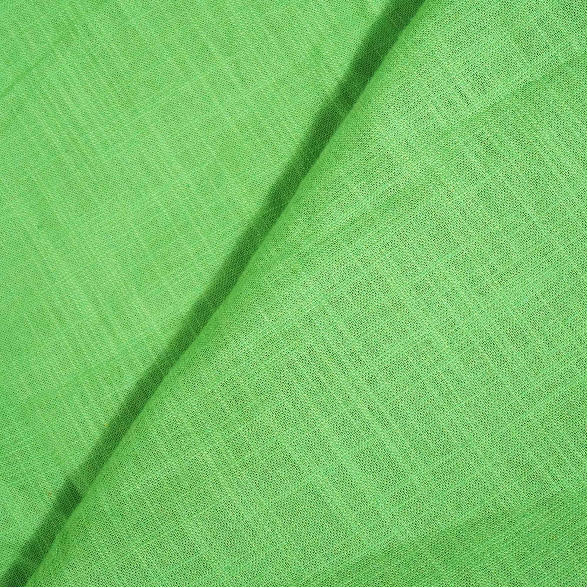 Light Green Solid Fabric Cotton Linen Slub SH-17244
