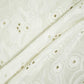 White Floral Embroidery Cotton Schiffli SKE-17254