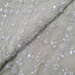 Premium Sage Green Floral Thread Embroidery Georgette Fabric 