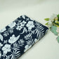 Blue White Floral Print Rayon Fabric AF-17327