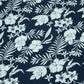 Blue White Floral Print Rayon Fabric AF-17327