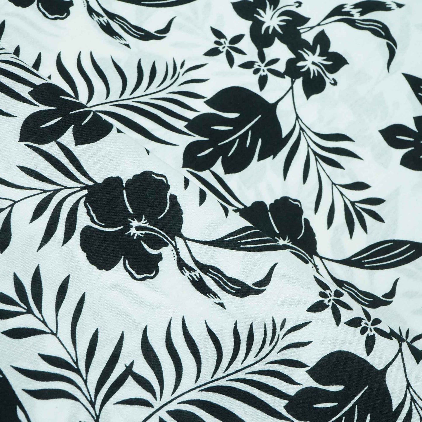 Blue Tropical Print Rayon Fabric AF-17333
