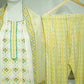 Creame Multicolor Tread Floral Embroidery Suit Set With Dupatta (Cotton, Dupatta-Mulmul)