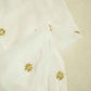 White Golden CutDana Floral Embroidery Georgette KT-17484