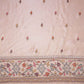 Peach Floral Embroidery Tissue Fabric WI-29175
