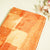 Orange Check Floral Print Crepe GT-17512