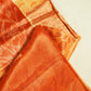 Orange Check Floral Print Crepe GT-17512