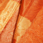 Orange Check Floral Print Crepe GT-17512