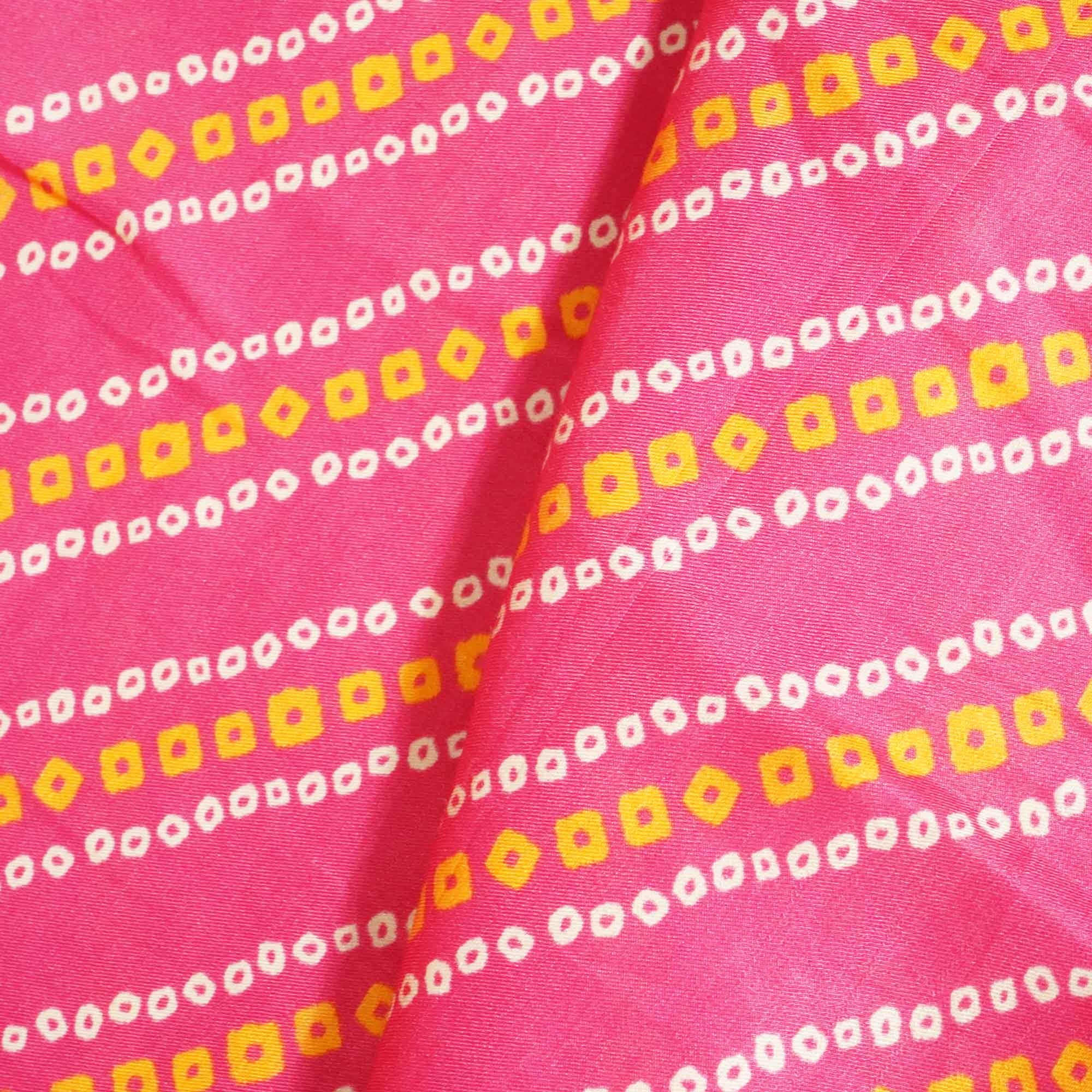 Pink Bandhani Print Gaji Silk GT-17513
