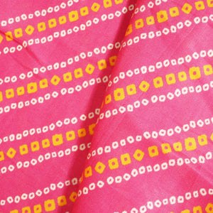 Pink Bandhani Print Gaji Silk GT-17513
