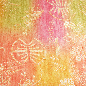 Multicolor Bandhani Print Gaji Silk GT-17520