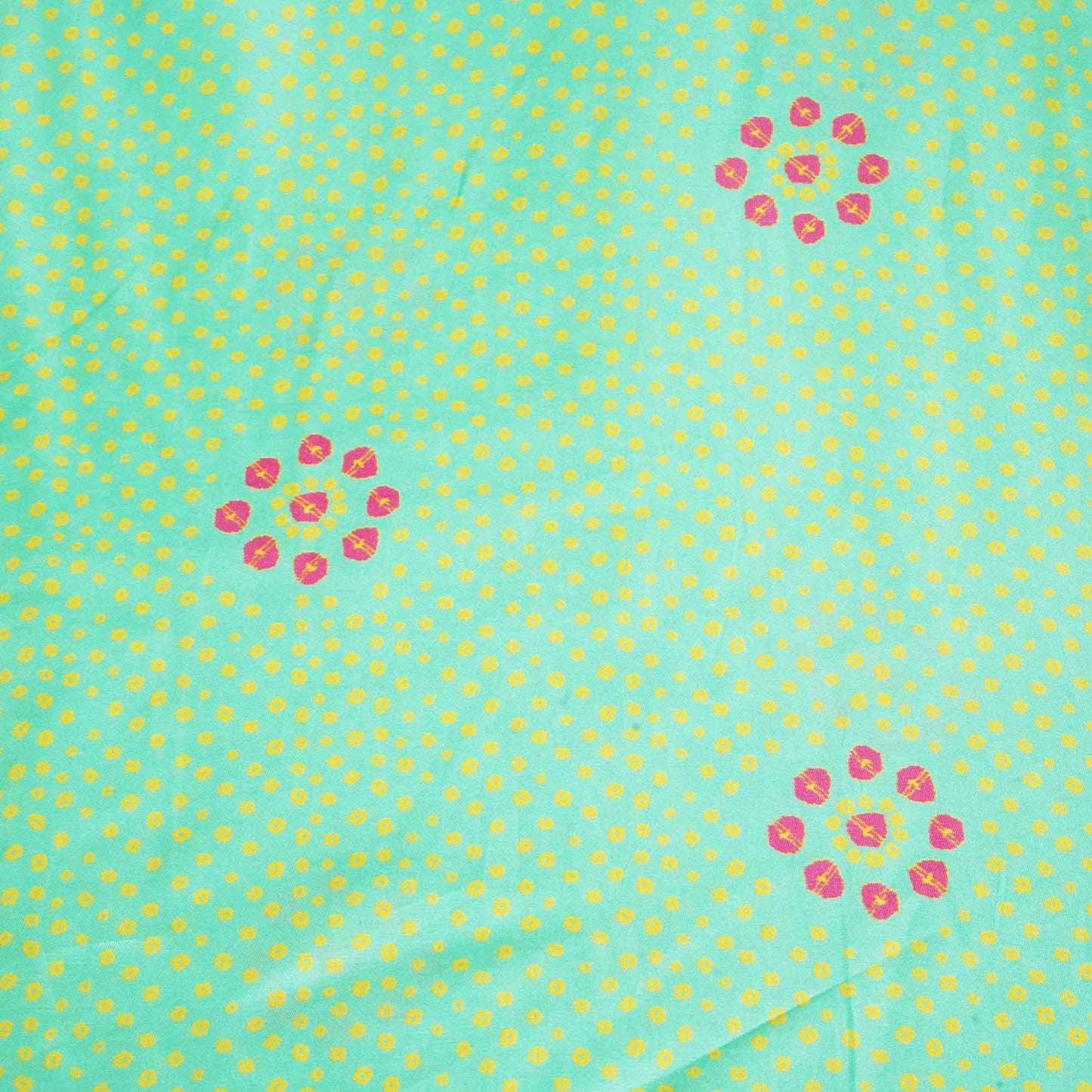 Light Green Bandhani Print Gaji Silk GT-17522
