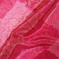 Dark Pink Chec Floral Print Crepe GT-17524