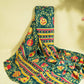 Dark Green Madhubani Print Gaji Silk GT-17525