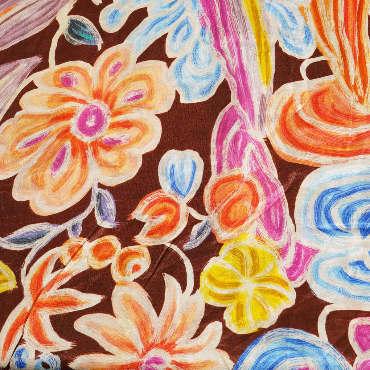 Maroon Handmade Print Gaji Silk GT-17526
