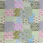 Multicolor Patchwork Floral Print Cotton Satin 17560