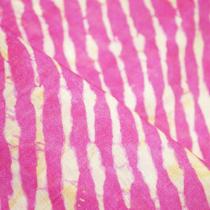 Pink Lehariya Chanderi Print Chanderi Silk Fabric GT-42-17702