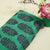 Green Handblock Print Mulmul Fabric GT-90-17713