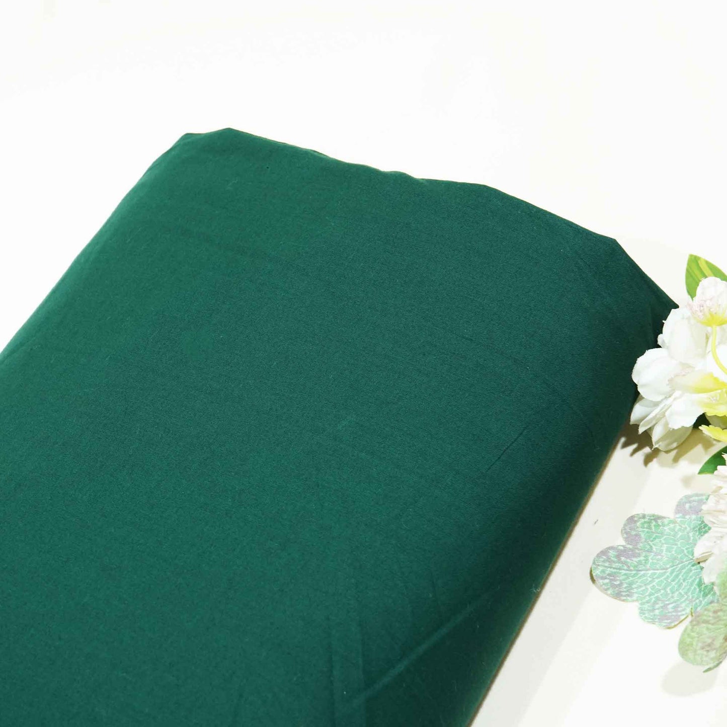 Green Solid Cotton Mulmul MSMR-16-17730
