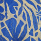 Premium Blue Abstract Cutdana Embroidery Satin Chiffon