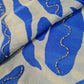Premium Blue Abstract Cutdana Embroidery Satin Chiffon