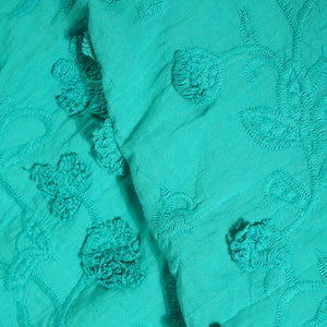 Sky Blue 3D Embroidery Cotton Fabric PC-30-17754