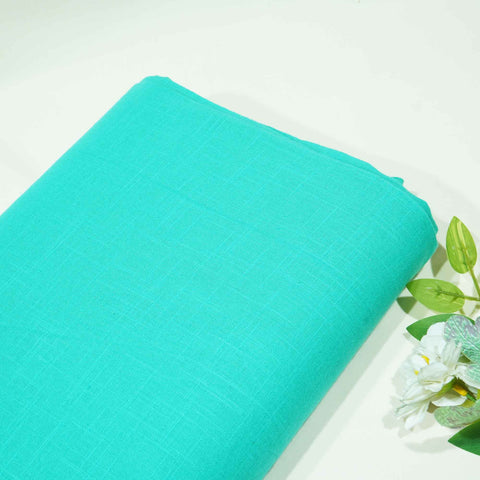 Mint Green Solid Fabric Cotton Linen Slub 1501 SG-17831