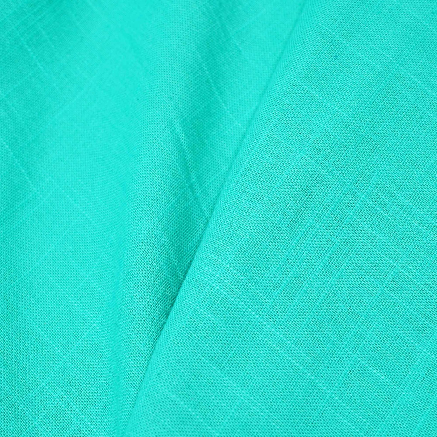 Mint Green Solid Fabric Cotton Linen Slub 1501 SG-17831