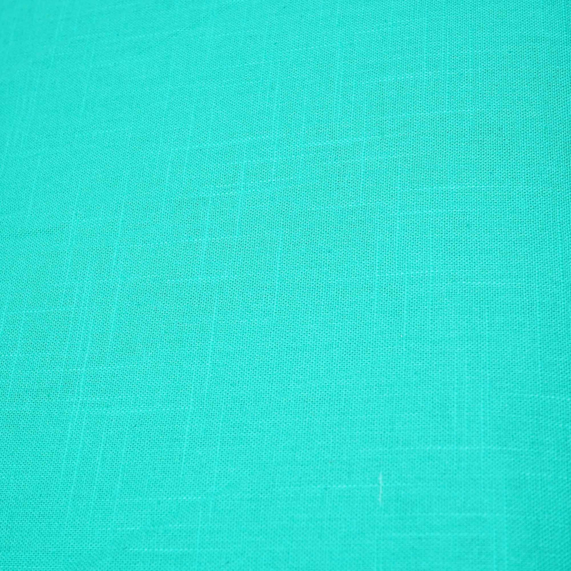 Mint Green Solid Fabric Cotton Linen Slub 1501 SG-17831