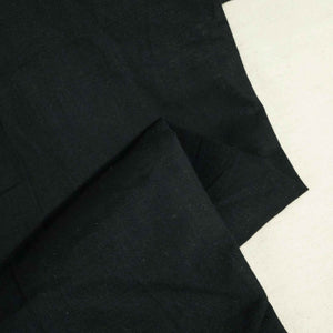 Black Solid Fabric Cotton Linen Slub 1501 SG-17834