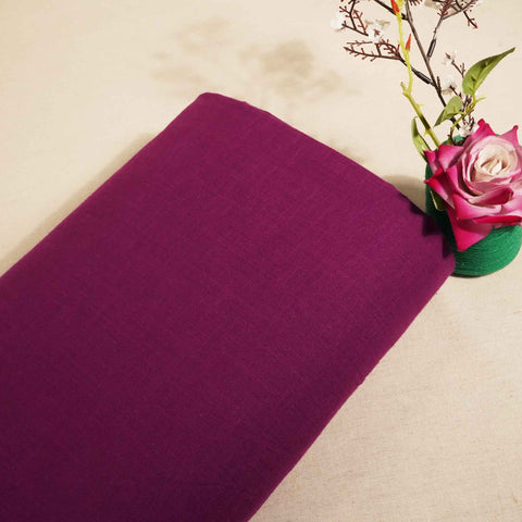 Purple Solid Fabric Cotton Linen Slub 1501 SG-17838