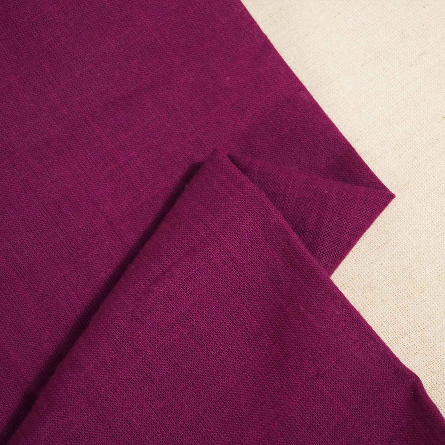 Purple Solid Fabric Cotton Linen Slub 1501 SG-17838