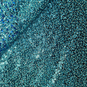 Black and Blue Cutdana Embroidery Net Fabric 17847