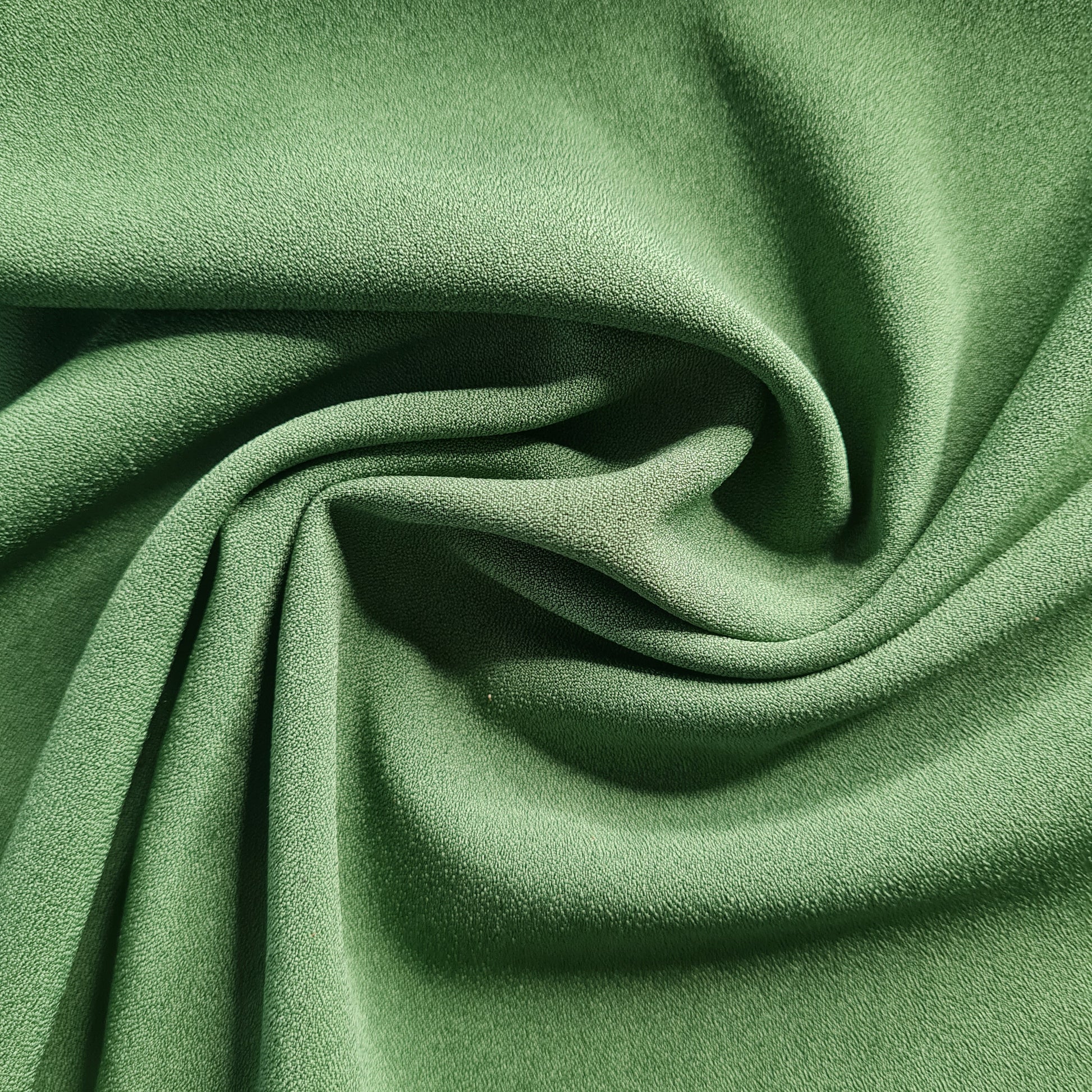 Moss Green Solid Moss Crepe Fabric 17881