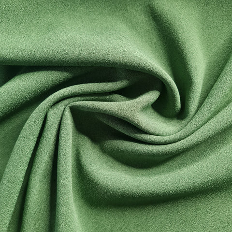 Moss Green Solid Moss Crepe Fabric 17881