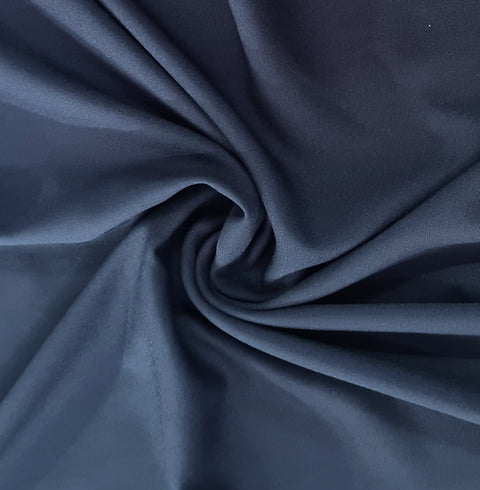 Exclusive Navy Blue Solid Banana Crepe Fabric
