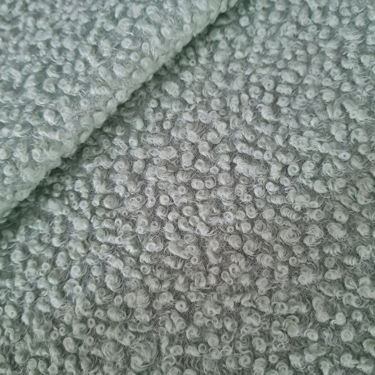 Sea Green Solid Boucle Fabric 17900