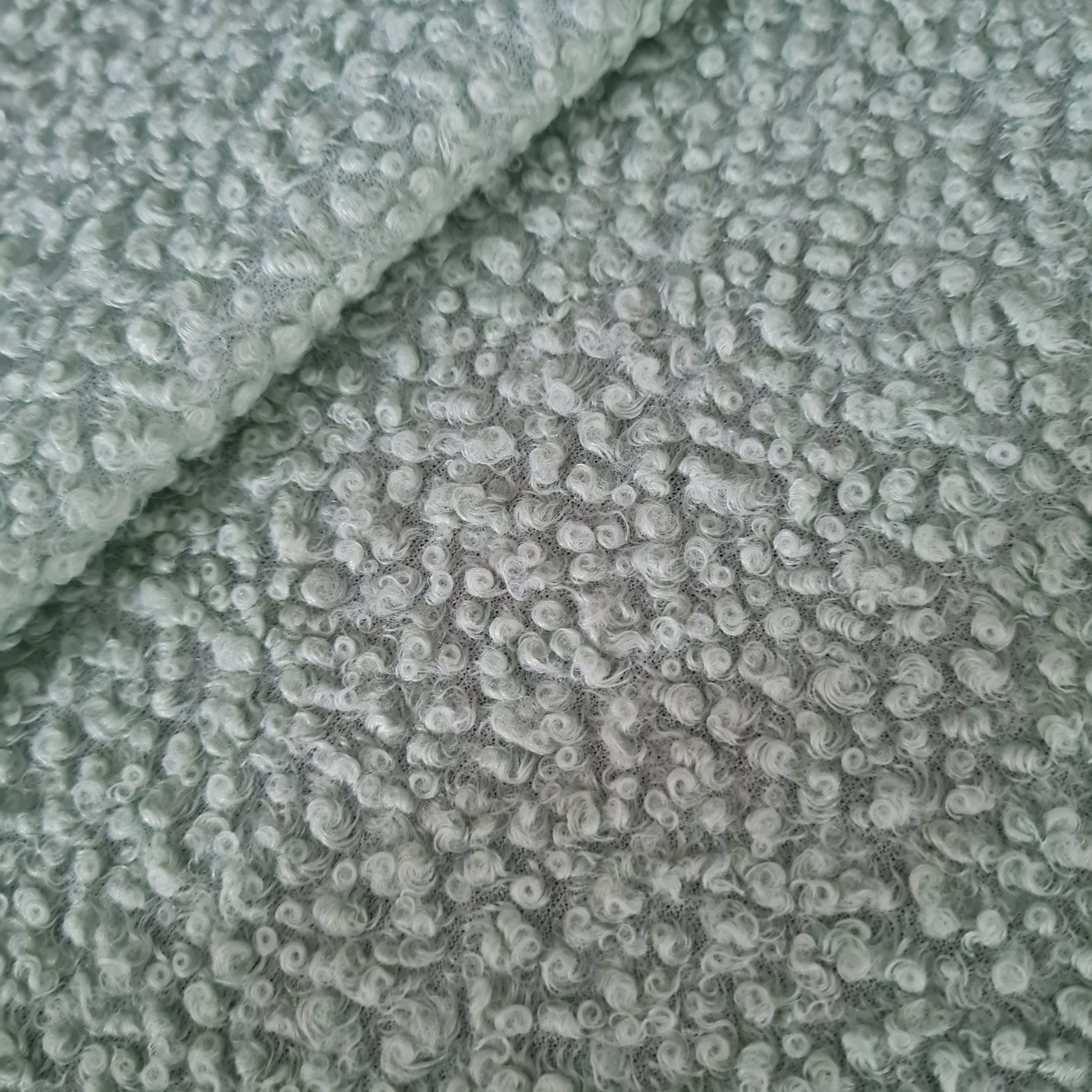 Sea Green Solid Boucle Fabric 17900