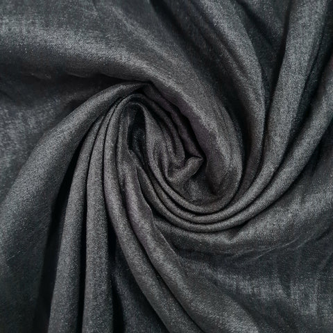 Black Solid Russian Silk Fabric 17928