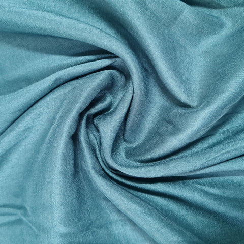 Peacock Green Solid Russian Silk Fabric 17931