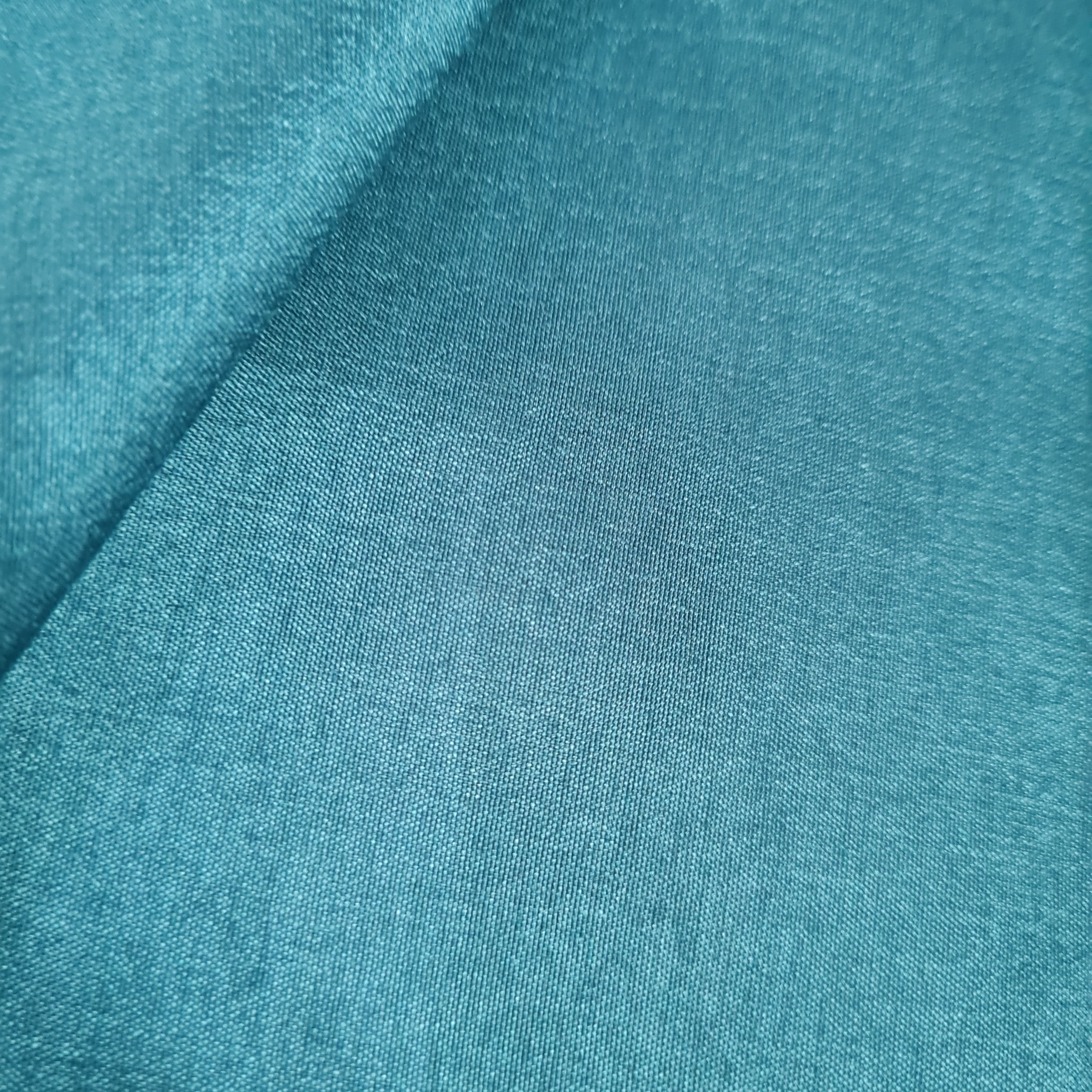 Peacock Green Solid Russian Silk Fabric 17931
