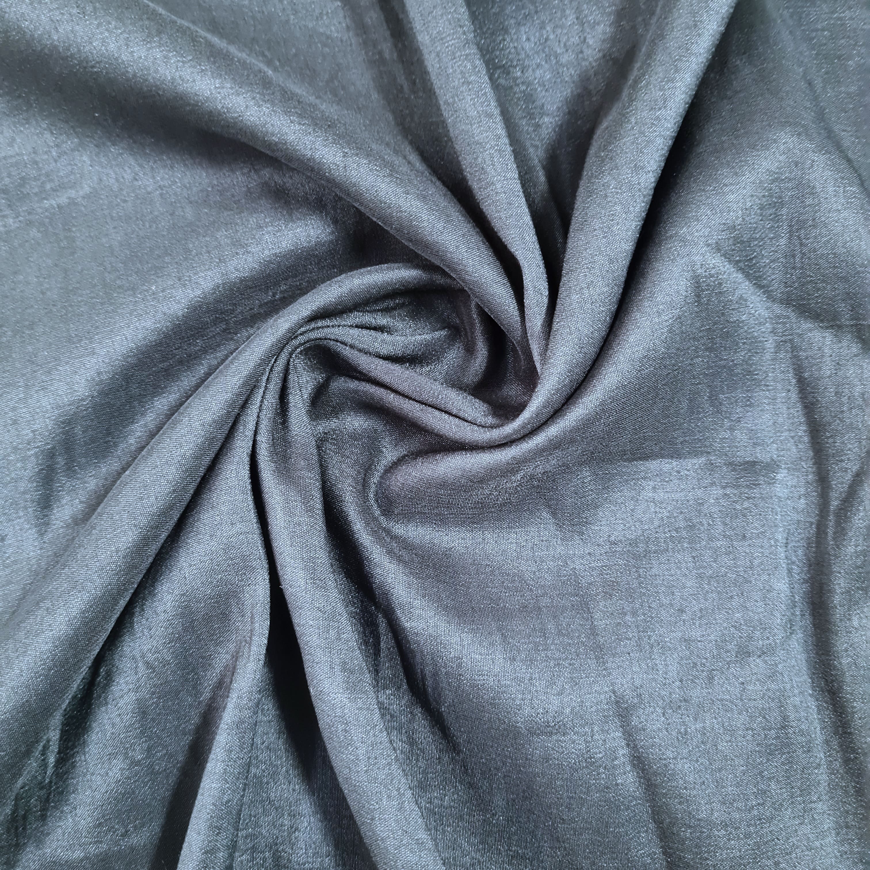 Navy Blue Solid Russian Silk Fabric 17934