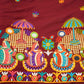 Maroon Gamthi Mirror Embroidery Mulmul Fabric 285 RC-17940